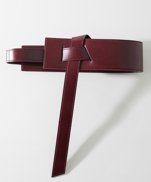 STUDIOUS(ステュディオス)の「クロスモダンサッシュベルト(ベルト・レディース・ブラック/ベージュ/ワインレッド・FREE)」の1枚目の写真