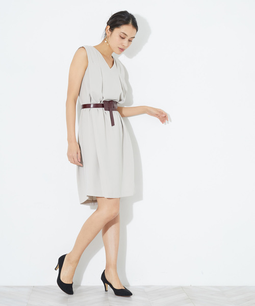 STUDIOUS(ステュディオス)の「クロスモダンサッシュベルト(ベルト・レディース・ブラック/ベージュ/ワインレッド・FREE)」の10枚目の写真