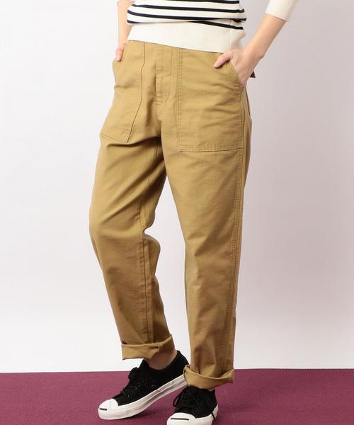 green label relaxing（グリーンレーベルリラクシング）の「◆CB Cバックサテンベイカーパンツ③ ◆（チノパンツ・レディース・オリーブ/ベージュ・40/38/42/36/34）」の2枚目の写真