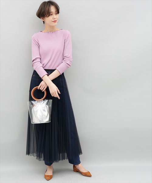 ADAM ET ROPE'（アダムエロペ）の「ポインテットフラットシューズ（パンプス・レディース・ホワイト/ピンク/キャメル・23/23.5/24/24.5/25）」の10枚目の写真