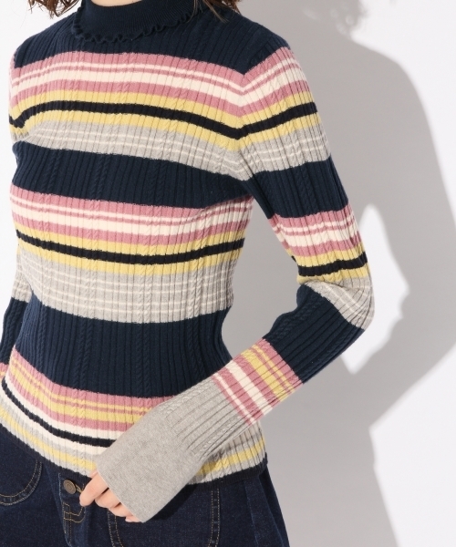 カステルバジャック　マルチボーダー◎ケーブルライン セーター　XL CASTELBAJAC（ニット&frasl;セーター）のフリマアイテム一覧