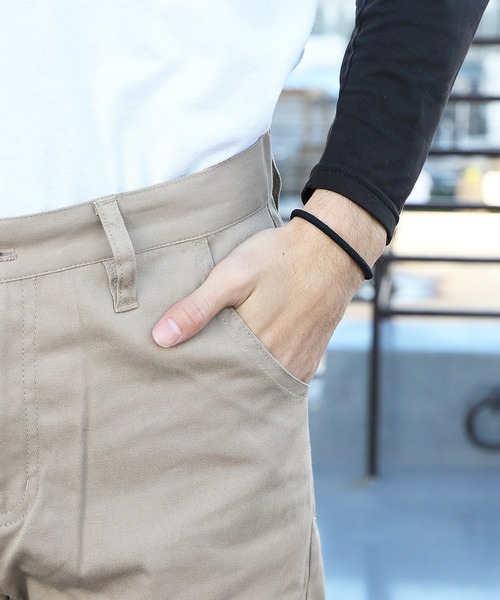 ８(eight)（エイト）の「ストレッチスキニーサルエルパンツ（チノパンツ・メンズ・ブラック/チャコールグレー/カーキ/ネイビー/ベージュ/ワイン・X-LARGE/LARGE/MEDIUM）」の8枚目の写真