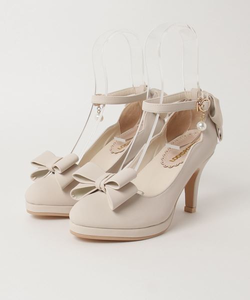 LODISPOTTO(ロディスポット)の「レディオーガンリボンパンプス(パンプス・レディース・ライトグレー/ブラック/ベージュ/ピンク/アイボリー・LARGE/MEDIUM/SMALL)」の4枚目の写真