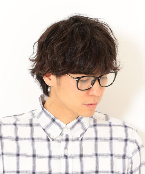 green label relaxing（グリーンレーベルリラクシング）の「SC GLR クリア メタルT ウエリントン メガネ ◆（メガネ・メンズ・ブラック/ダークブラウン・FREE）」の11枚目の写真
