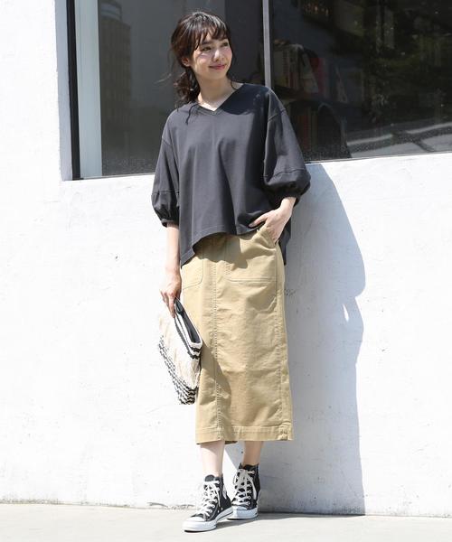 coen(コーエン)の「ベイカーストレッチタイトロングスカート(スカート・レディース・ベージュ/カーキ・SMALL/MEDIUM/LARGE)」の13枚目の写真