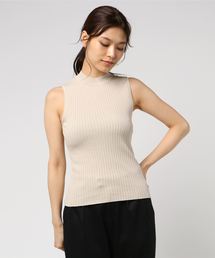 エストネーション ESTNATION ノースリーブリブニット イエロー サイズ：38 ESTNATION(エストネーション) ノースリーブリブニット イエロー