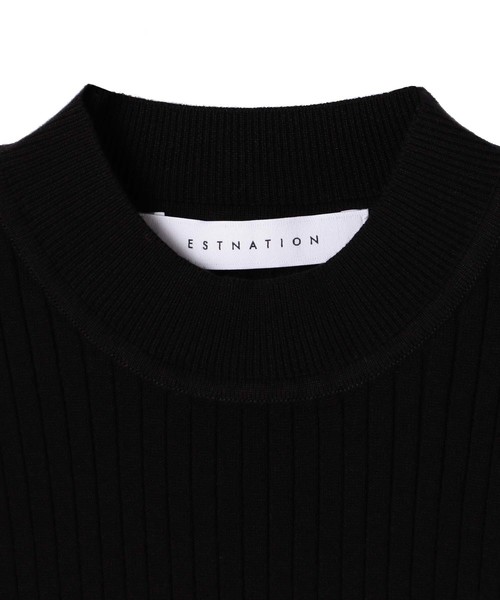 新品　ESTNATION  エストネーション　ノースリーブ　リブニット ESTNATION（エストネーション）の「ESTNATION ハイネック