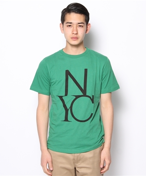 Saturdays NYC（サタデーズ ニューヨークシティ ）の「○SATURDYS FONTS（Tシャツ/カットソー・メンズ・ホワイト/グレー/グリーン/ネイビー・X-SMALL/SMALL/MEDIUM/LARGE）」の5枚目の写真