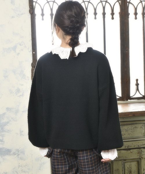 OLIVE des OLIVE（オリーブデオリーブ）の「カノコロゴニット（ニット/セーター・レディース・オフホワイト/ブラウン/ブラック/ワイン・FREE）」の7枚目の写真