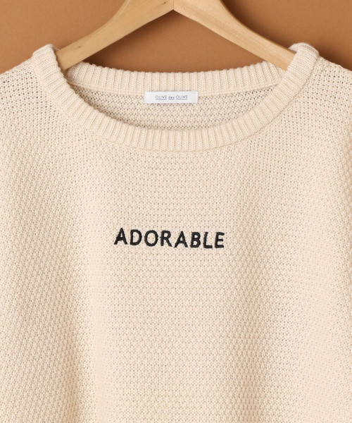 OLIVE des OLIVE（オリーブデオリーブ）の「カノコロゴニット（ニット/セーター・レディース・オフホワイト/ブラウン/ブラック/ワイン・FREE）」の11枚目の写真