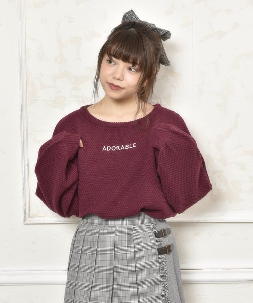 OLIVE des OLIVE（オリーブデオリーブ）の「カノコロゴニット（ニット/セーター・レディース・オフホワイト/ブラウン/ブラック/ワイン・FREE）」の17枚目の写真