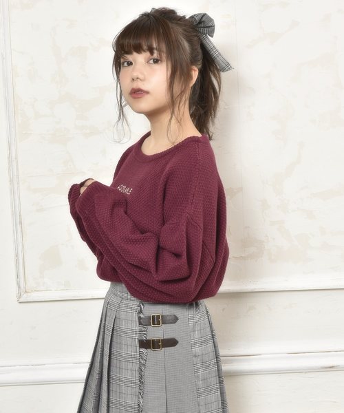 OLIVE des OLIVE（オリーブデオリーブ）の「カノコロゴニット（ニット/セーター・レディース・オフホワイト/ブラウン/ブラック/ワイン・FREE）」の18枚目の写真