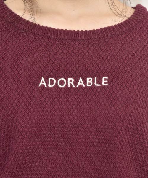OLIVE des OLIVE（オリーブデオリーブ）の「カノコロゴニット（ニット/セーター・レディース・オフホワイト/ブラウン/ブラック/ワイン・FREE）」の21枚目の写真