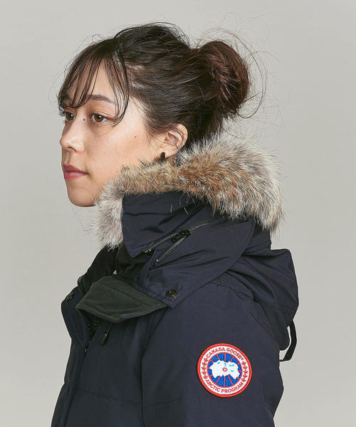 CANADA GOOSE（カナダグース）の「＜CANADA GOOSE（カナダグース）＞SHELBURNE PARKA ダウンジャケット¨：（ダウンジャケット/コート・レディース・ブラック/ネイビー・SMALL/MEDIUM）」の6枚目の写真