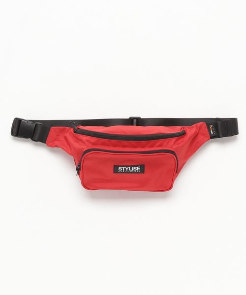 STYLISE（スタイライズ）の「【STYLISE ORIGINAL】BODY BAG（ボディバッグ/ウエストポーチ・メンズ・ブラック/レッド・ONESIZE）」の10枚目の写真