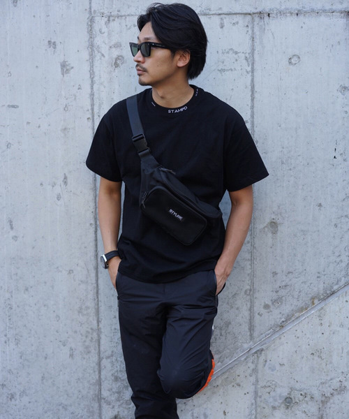 STYLISE（スタイライズ）の「【STYLISE ORIGINAL】BODY BAG（ボディバッグ/ウエストポーチ・メンズ・ブラック/レッド・ONESIZE）」の7枚目の写真