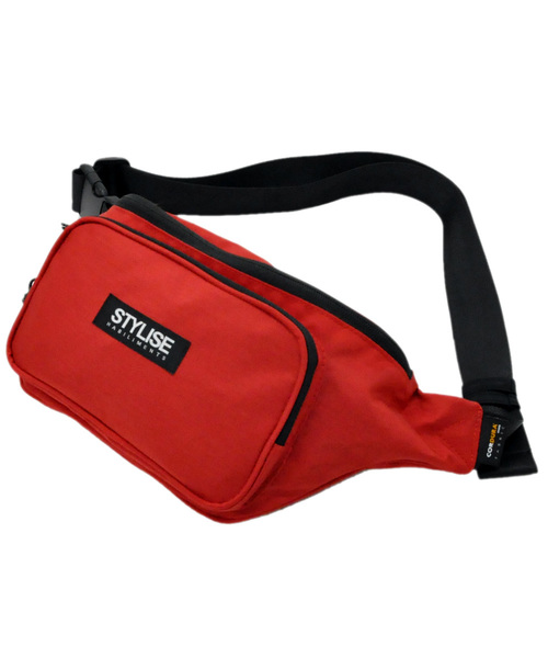 STYLISE（スタイライズ）の「【STYLISE ORIGINAL】BODY BAG（ボディバッグ/ウエストポーチ・メンズ・ブラック/レッド・ONESIZE）」の21枚目の写真