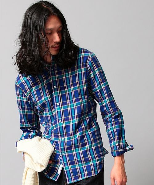 BEAUTY&YOUTH UNITED ARROWS（ビューティーアンドユースユナイテッドアローズ）の「BY ビエラ チェック ボタンダウン シャツ（Regular）◆§（シャツ/ブラウス・メンズ・レッド/ダークグリーン/ネイビー・SMALL/LARGE/MEDIUM/X-LARGE/X-SMALL）」の3枚目の写真