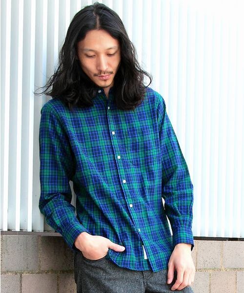 BEAUTY&YOUTH UNITED ARROWS（ビューティーアンドユースユナイテッドアローズ）の「BY ビエラ チェック ボタンダウン シャツ（Regular）◆§（シャツ/ブラウス・メンズ・レッド/ダークグリーン/ネイビー・SMALL/LARGE/MEDIUM/X-LARGE/X-SMALL）」の2枚目の写真