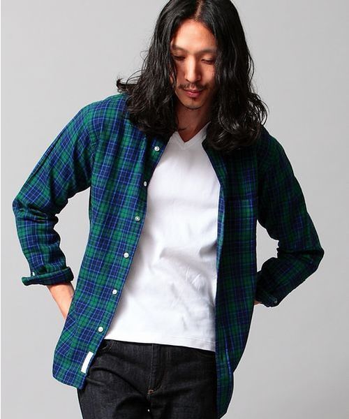 BEAUTY&YOUTH UNITED ARROWS（ビューティーアンドユースユナイテッドアローズ）の「BY ビエラ チェック ボタンダウン シャツ（Regular）◆§（シャツ/ブラウス・メンズ・レッド/ダークグリーン/ネイビー・SMALL/LARGE/MEDIUM/X-LARGE/X-SMALL）」の5枚目の写真