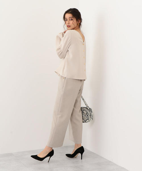 EMMEL REFINES（エメルリファインズ）の「【EMMEL REFINES】〔ハンドウォッシャブル〕FC H/W PEツイル BL-JSPBO（シャツ/ブラウス・レディース・ライトブルー/ネイビー/ナチュラル・FREE）」の2枚目の写真