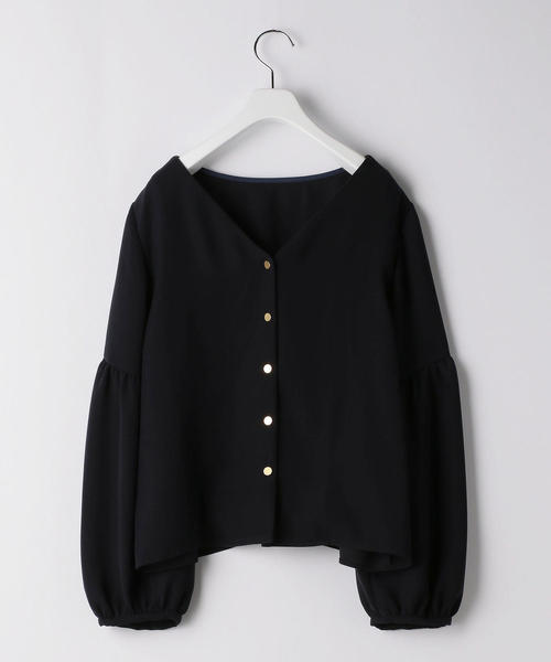 EMMEL REFINES（エメルリファインズ）の「【EMMEL REFINES】〔ハンドウォッシャブル〕FC H/W PEツイル BL-JSPBO（シャツ/ブラウス・レディース・ライトブルー/ネイビー/ナチュラル・FREE）」の4枚目の写真