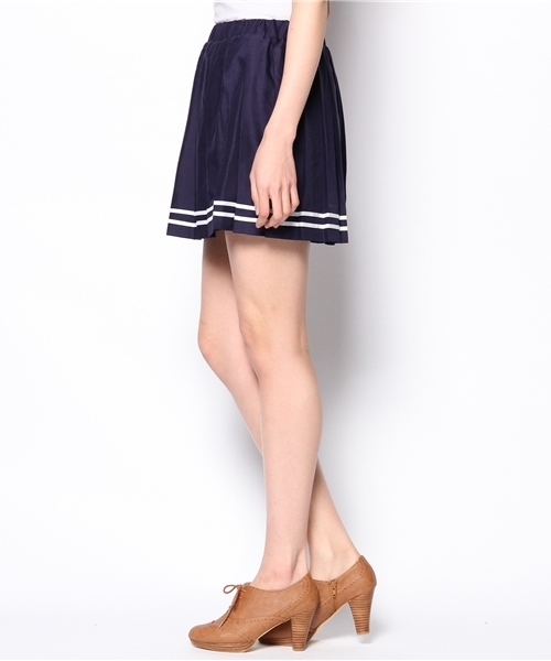 WEGO（ウィゴー）の「WEGO/ラインプリーツスカート（スカート・レディース・ホワイト/ターコイズブルー/ネイビー/レッド・FREE）」の8枚目の写真