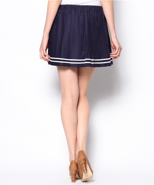 WEGO（ウィゴー）の「WEGO/ラインプリーツスカート（スカート・レディース・ホワイト/ターコイズブルー/ネイビー/レッド・FREE）」の9枚目の写真