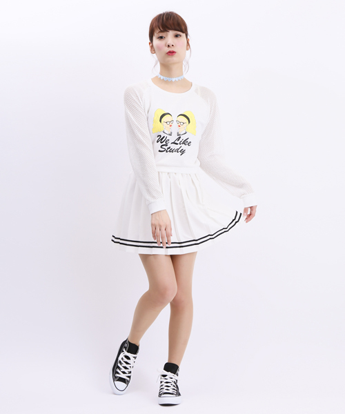 WEGO（ウィゴー）の「WEGO/ラインプリーツスカート（スカート・レディース・ホワイト/ターコイズブルー/ネイビー/レッド・FREE）」の14枚目の写真