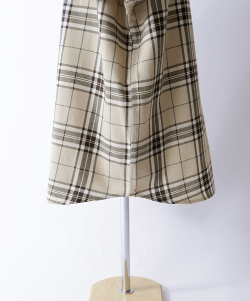 KANGOL（カンゴール）の「MONO-MART×KANGOL/カンゴール 別注ビッグシルエット チェックシャツ（シャツ/ブラウス・メンズ・ブラック系その他/ベージュ系その他/ブルー系その他・FREE）」の10枚目の写真