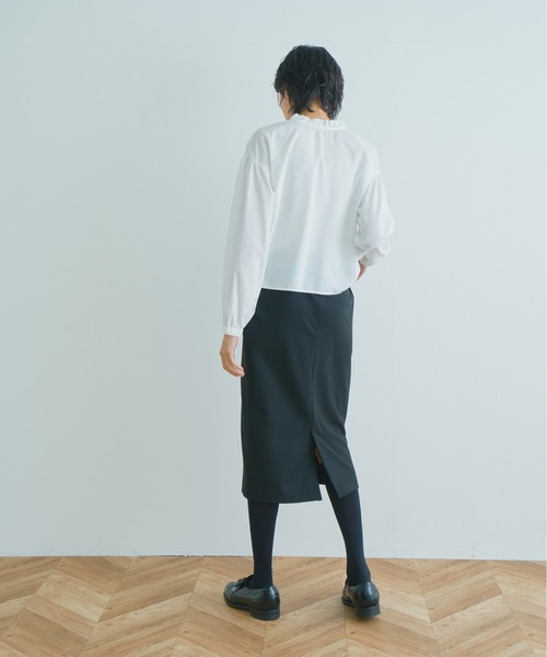 WHYTO.（ホワイト）の「「WHYTO / ホワイト」前後2WAYフリル襟オケージョンブラウス（シャツ/ブラウス・レディース・ホワイト/ブラック/キャメル/グレイッシュベージュ・38/36）」の12枚目の写真