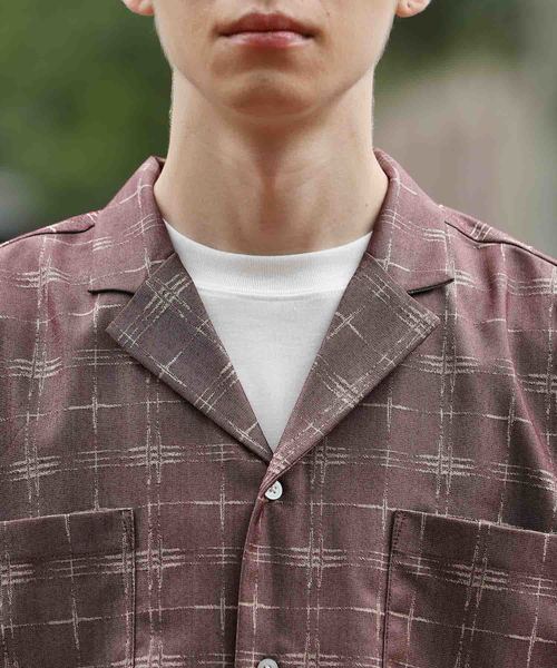 JUNRED（ジュンレッド）の「フェイントチェックリラックスシャツ（シャツ/ブラウス・メンズ・ワイン/ブルー系その他4・S/M/L）」の6枚目の写真
