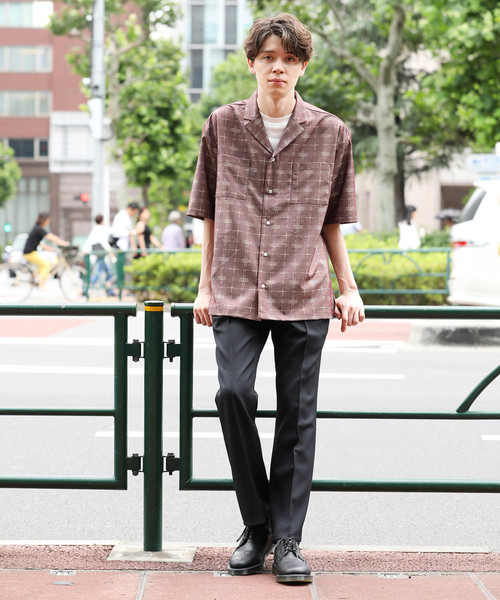 JUNRED（ジュンレッド）の「フェイントチェックリラックスシャツ（シャツ/ブラウス・メンズ・ワイン/ブルー系その他4・S/M/L）」の7枚目の写真