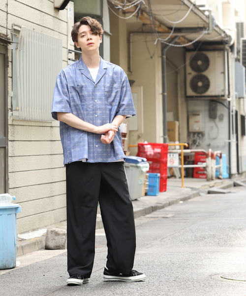 JUNRED（ジュンレッド）の「フェイントチェックリラックスシャツ（シャツ/ブラウス・メンズ・ワイン/ブルー系その他4・S/M/L）」の4枚目の写真