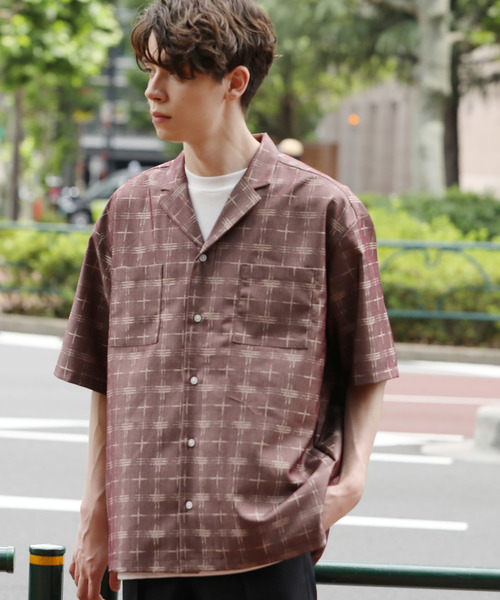 JUNRED（ジュンレッド）の「フェイントチェックリラックスシャツ（シャツ/ブラウス・メンズ・ワイン/ブルー系その他4・S/M/L）」の12枚目の写真