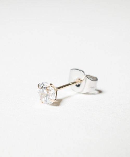 Pledge（プレッジ）の「【Ky】【Pledge（プレッジ）】K10　Swarovski Crystals　ピアス（ピアス（片耳用）・レディース・ホワイト/ブラック/ブラック系その他/ブルー・FREE）」の2枚目の写真