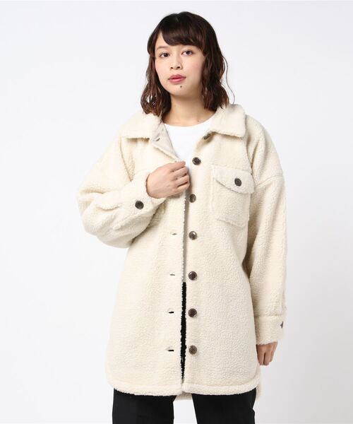 Culture Medium（カルチャーミディアム）の「ボアCPOジャケット（その他アウター・レディース・ブラック/ライトベージュ/ベージュ/アイボリー/キャメル・FREE）」の2枚目の写真