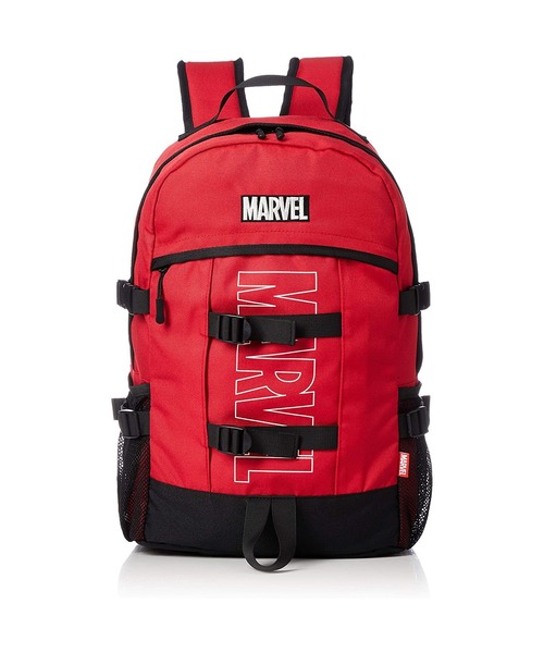 MARVEL（マーベル）の「【MARVEL/マーベル】ボックスロゴ刺繍 バックパック（バックパック/リュック・メンズ・レッド/ブラック/カモフラージュ/ブラック×ピンク・FREE）」の2枚目の写真