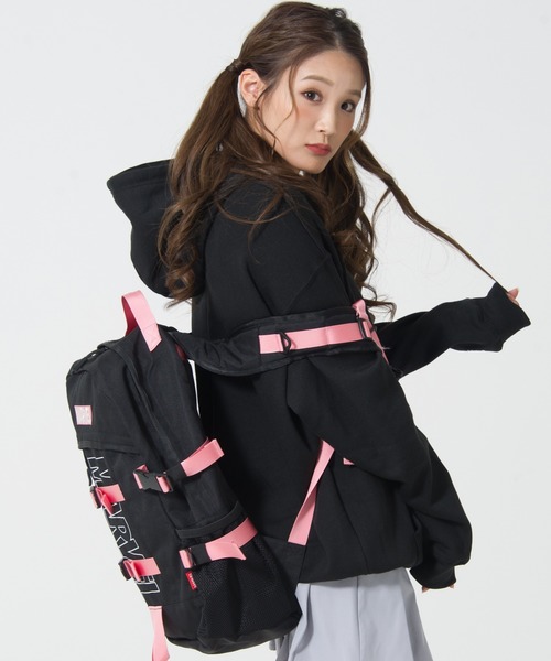 MARVEL（マーベル）の「【MARVEL/マーベル】ボックスロゴ刺繍 バックパック（バックパック/リュック・メンズ・レッド/ブラック/カモフラージュ/ブラック×ピンク・FREE）」の13枚目の写真