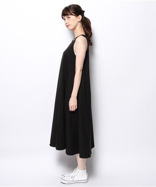 BEAMS BOY（ビームスボーイ）の「BEAMS BOY / 天竺 Aライン ワンピース 14FW（ワンピース・レディース・ブラック/ワイン・ONE SIZE）」の4枚目の写真