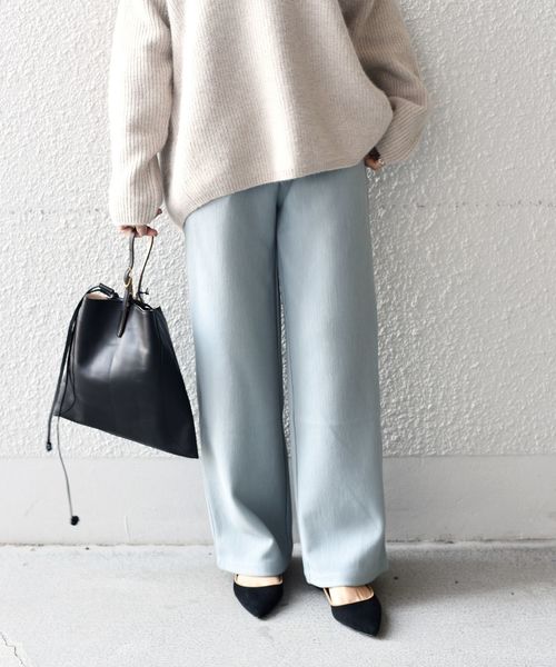 SHIPS（シップス）の「リップルジャージーパンツ（その他パンツ・レディース・ライトブルー/ブラウン/ダークグレー・ONE SIZE）」の3枚目の写真