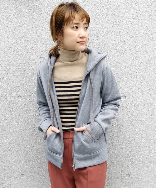 PICCIN(ピッチン)の「バックフリル裏起毛フーディー(パーカー・レディース・ブラック/グレー・MEDIUM/LARGE)」の14枚目の写真