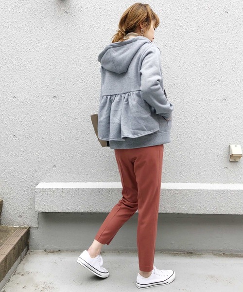 PICCIN(ピッチン)の「バックフリル裏起毛フーディー(パーカー・レディース・ブラック/グレー・MEDIUM/LARGE)」の18枚目の写真