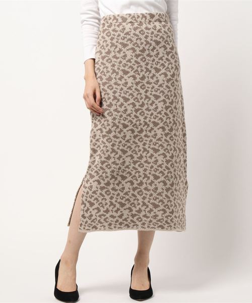 レオパード柄サイドスリットニットタイトスカートペンシルスカート スカート Styleblock スタイルブロック のファッション通販 Zozotown