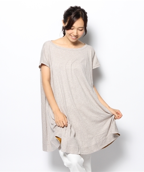 PUAL CE CIN（ピュアルセシン）の「Ｃ／Ｒフレアーチュニック（Tシャツ/カットソー・レディース・モカ/マスタード/ネイビー/その他12・FREE）」の2枚目の写真