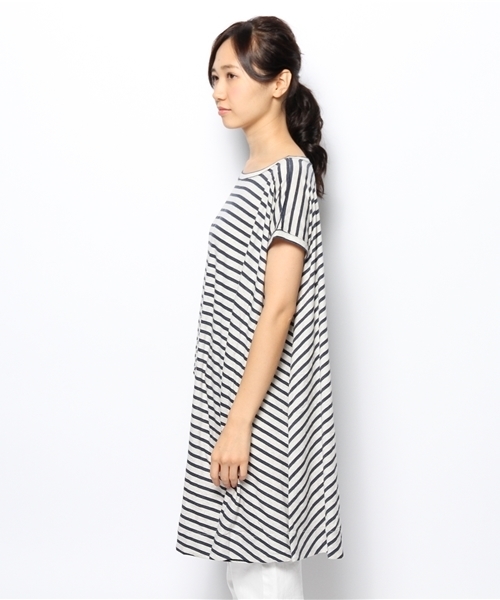 PUAL CE CIN（ピュアルセシン）の「Ｃ／Ｒフレアーチュニック（Tシャツ/カットソー・レディース・モカ/マスタード/ネイビー/その他12・FREE）」の8枚目の写真