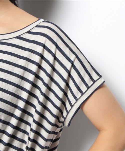 PUAL CE CIN（ピュアルセシン）の「Ｃ／Ｒフレアーチュニック（Tシャツ/カットソー・レディース・モカ/マスタード/ネイビー/その他12・FREE）」の5枚目の写真