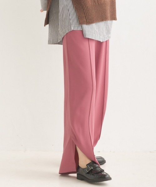 OMNES（オムネス）の「T/PU スリット入 センタープレスワイドパンツ（その他パンツ・レディース・ピンク/ブルー/ブラック/グリーン系その他/ブラウン・FREE）」の20枚目の写真