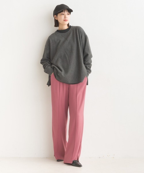 OMNES（オムネス）の「T/PU スリット入 センタープレスワイドパンツ（その他パンツ・レディース・ピンク/ブルー/ブラック/グリーン系その他/ブラウン・FREE）」の22枚目の写真