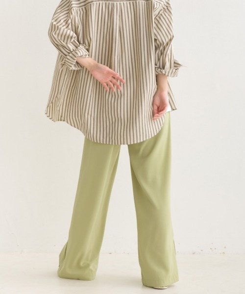 OMNES（オムネス）の「T/PU スリット入 センタープレスワイドパンツ（その他パンツ・レディース・ピンク/ブルー/ブラック/グリーン系その他/ブラウン・FREE）」の17枚目の写真